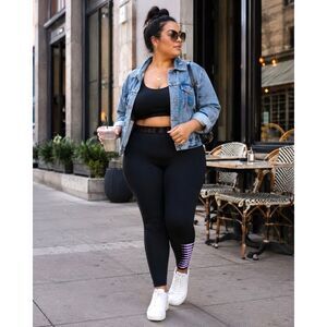 Savage X Fenty Black Logo Waist Leggings Women's 2X Activewear